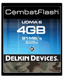 Delkin 4gb CombatFlash 625x Waterproof Ruggedized UDMA 6
